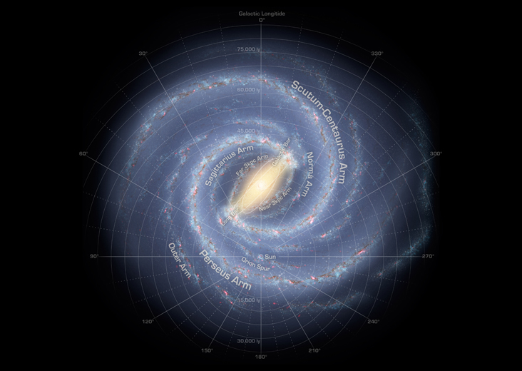 Схема Млечного пути Источник: NASA