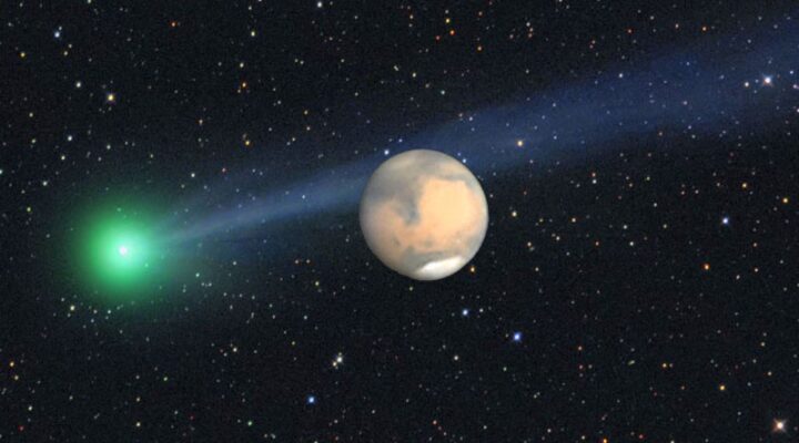 Комета и Марс